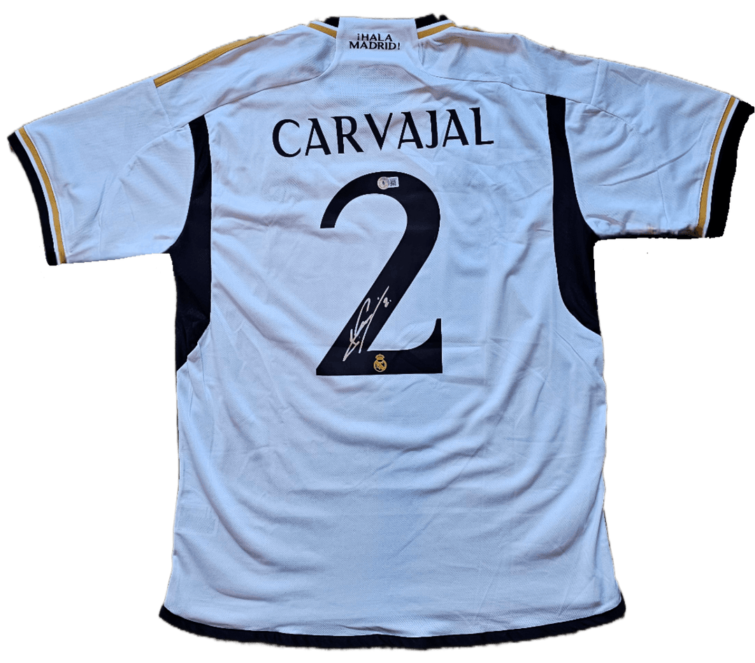 Daniel Carvajal 2 Real Madrid 2023-2024 - Signed Soccer Shirt | First Ever Beckett - Walkouts