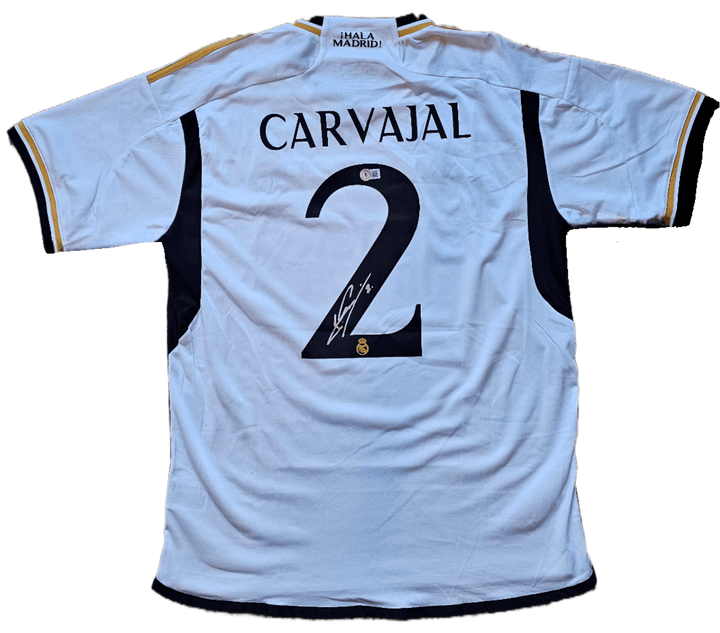 Daniel Carvajal 2 Real Madrid 2023-2024 - Signed Soccer Shirt | First Ever Beckett - Walkouts