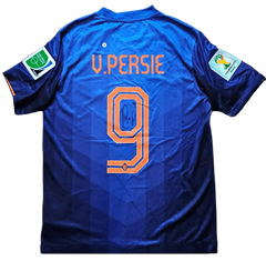 Robin van Persie 9 Holland 2014 - Signed Soccer Away Shirt | Flying Header Goal - Walkouts