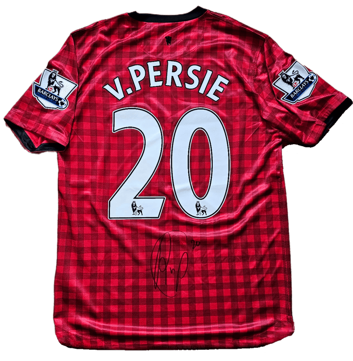 Robin van Persie 10 Manchester United 2012-2013 - Signed Soccer Jersey | Premier League Title - Walkouts