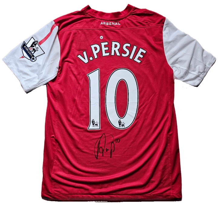 Robin van Persie 10 Arsenal 2011-2012 - Signed Soccer Jersey | Premier League Top Scorer - Walkouts