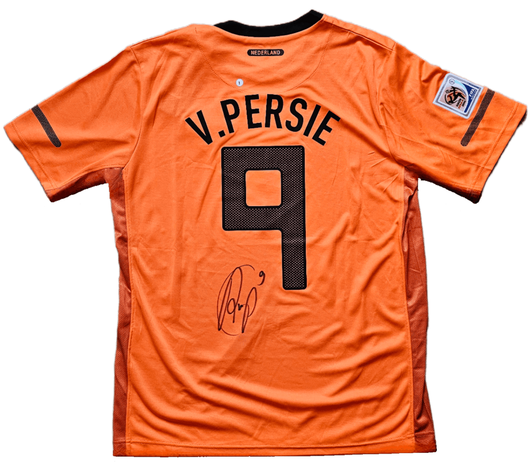 Robin van Persie 9 Holland 2010 - Signed Soccer Shirt | World Cup Final - Walkouts