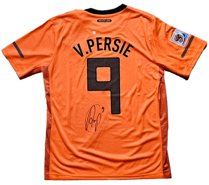 Robin van Persie 9 Holland 2010 - Signed Soccer Shirt | World Cup Final - Walkouts