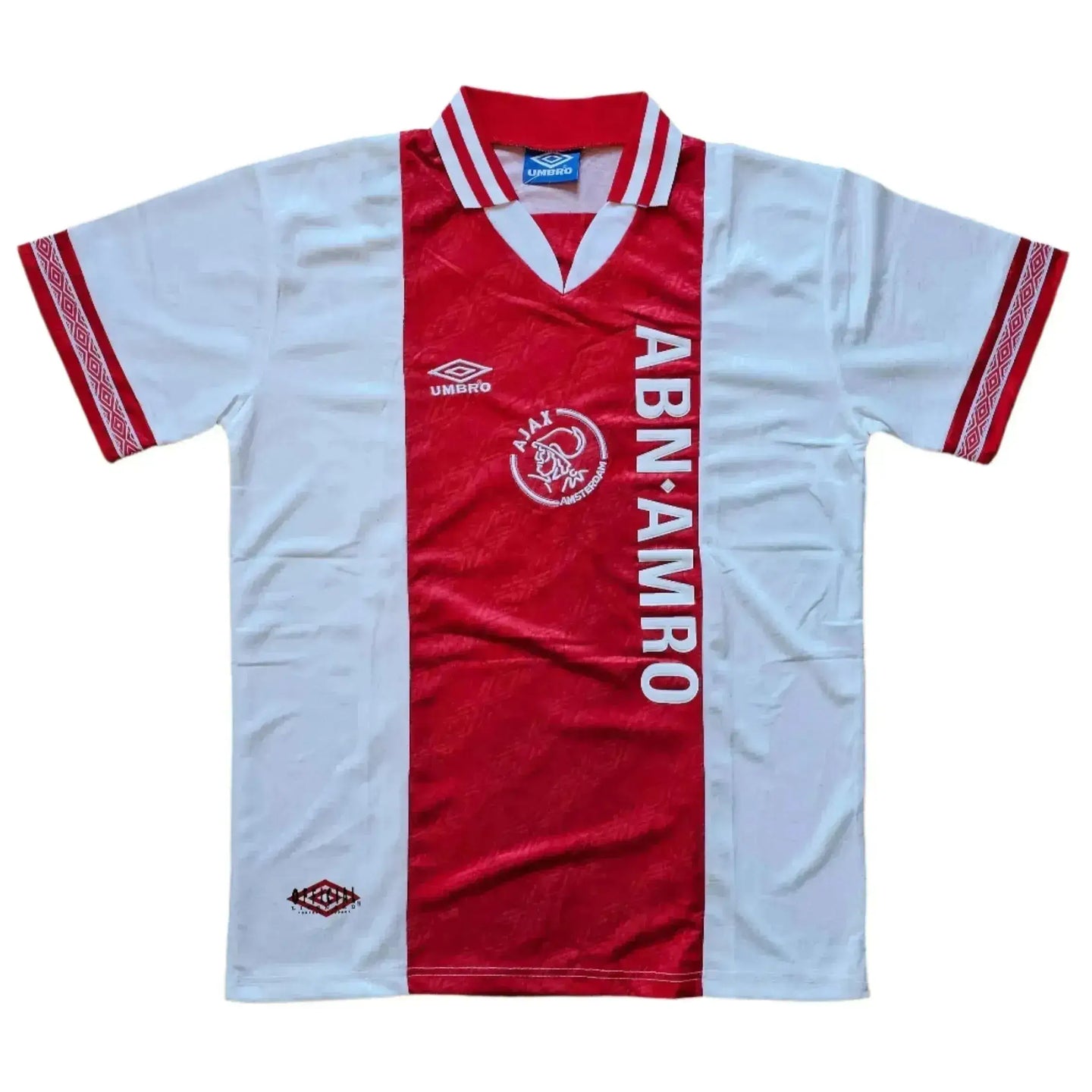 Back view showing No. 10 and ABN AMRO sponsor on a red and white football shirt.