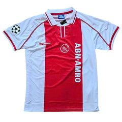 Front view of signed football shirt featuring AFC Ajax crest and ABN AMRO sponsor.