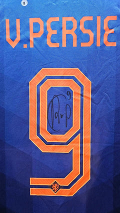Robin van Persie 9 Holland 2014 - Signed Football Shirt Away | Flying Header Goal - Walkouts