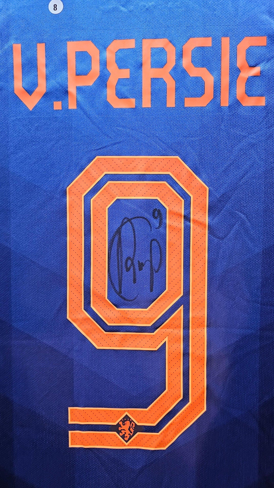 Robin van Persie 9 Holland 2014 - Signed Football Shirt Away | Flying Header Goal