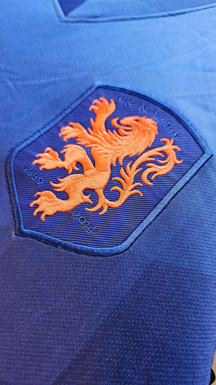 Robin van Persie 9 Holland 2014 - Signed Football Shirt Away | Flying Header Goal