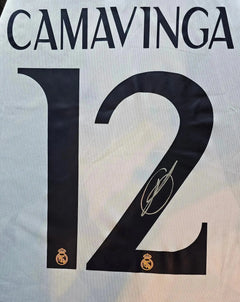 Eduardo Camavinga Signed Real Madrid Football Shirt 2023/24 | Champions League Winner - Walkouts