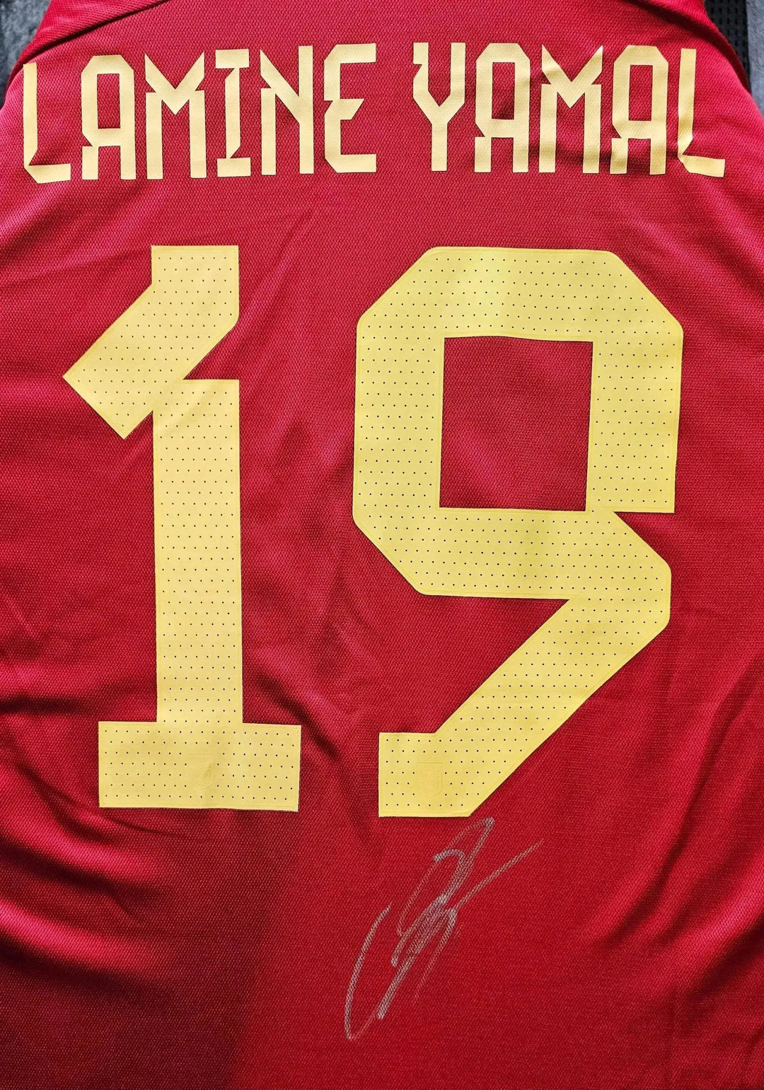 Lamine Yamal 19 Spain 2024 - Signed Soccer Shirt | European Cup 2024 - Walkouts