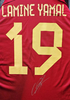 Lamine Yamal 19 Spain 2024 - Signed Soccer Shirt | European Cup 2024 - Walkouts