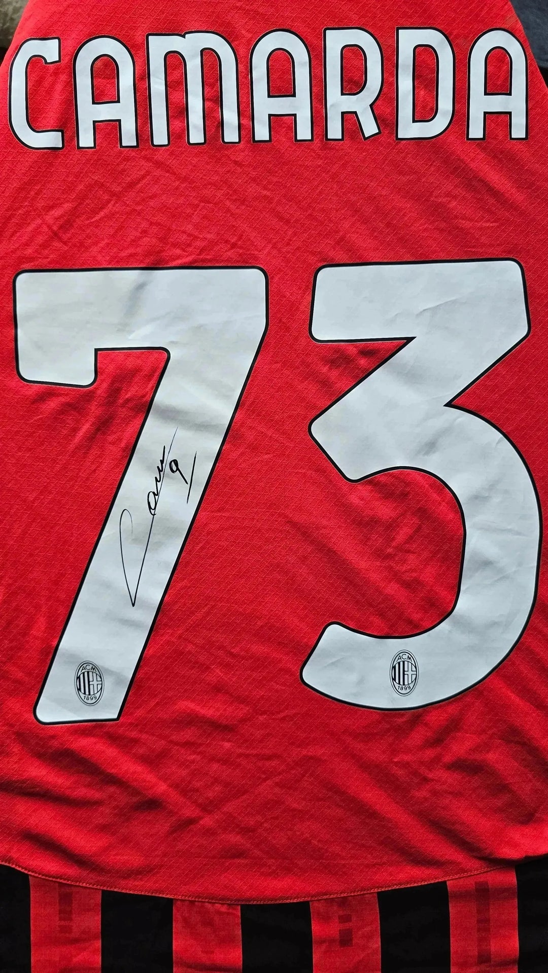 Francesco Camarda 73 AC Milan 2024-2025 | Signed Football Shirt - Walkouts