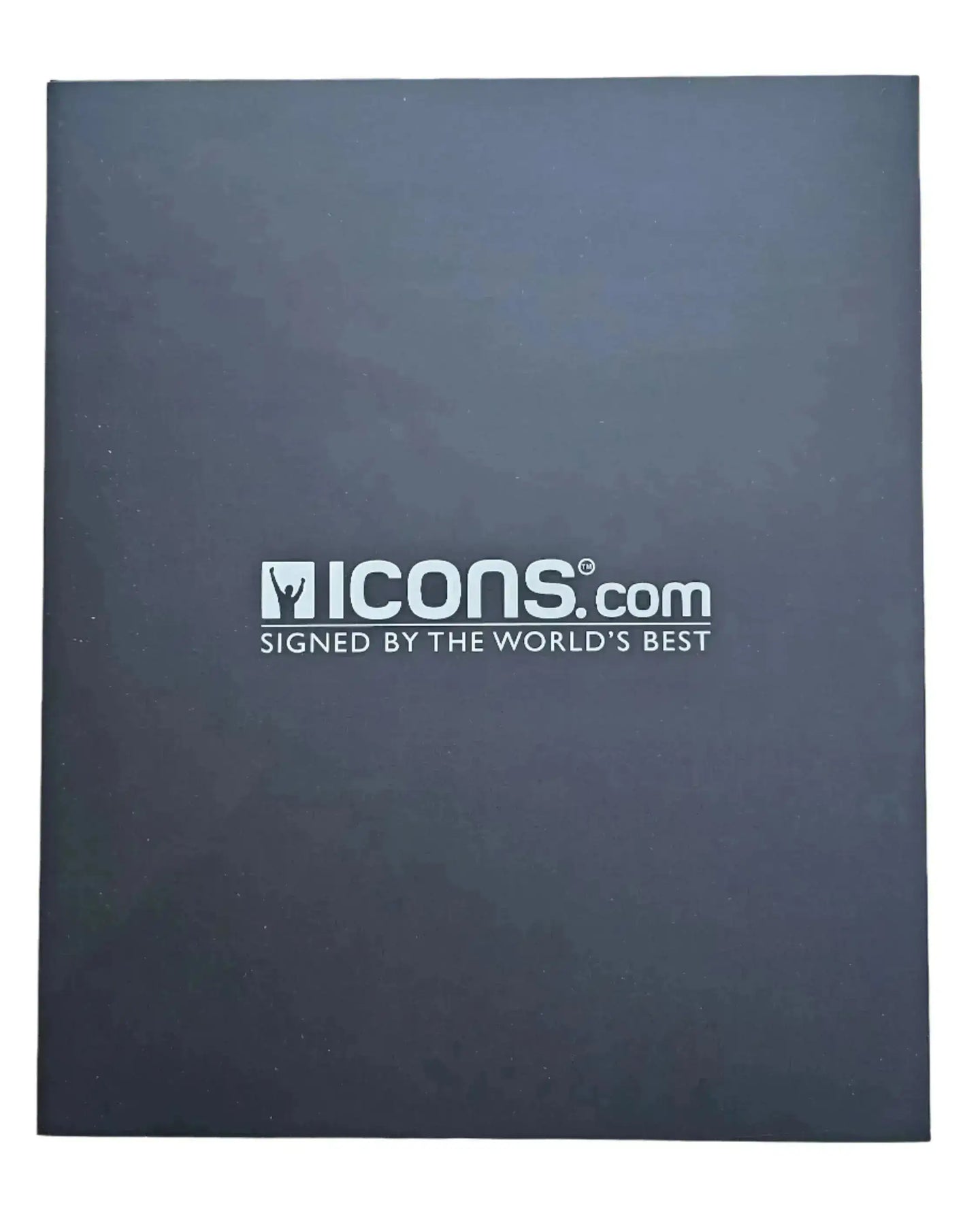 Presentation box featuring the ICONS logo and text: SIGNED BY THE WORLD'S BEST.