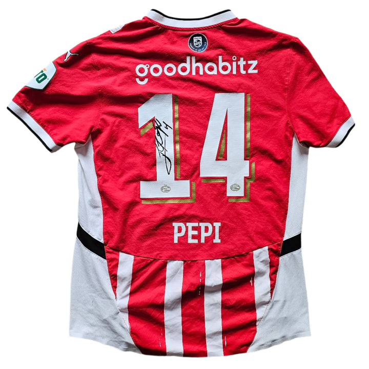 Ricardo Pepi 14 PSV Signed Football Shirt | Match-Worn Goal Scorer