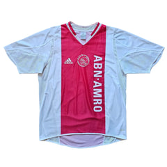 Front view of signed Wesley Sneijder 18 Ajax football shirt featuring ABN AMRO and adidas logos.