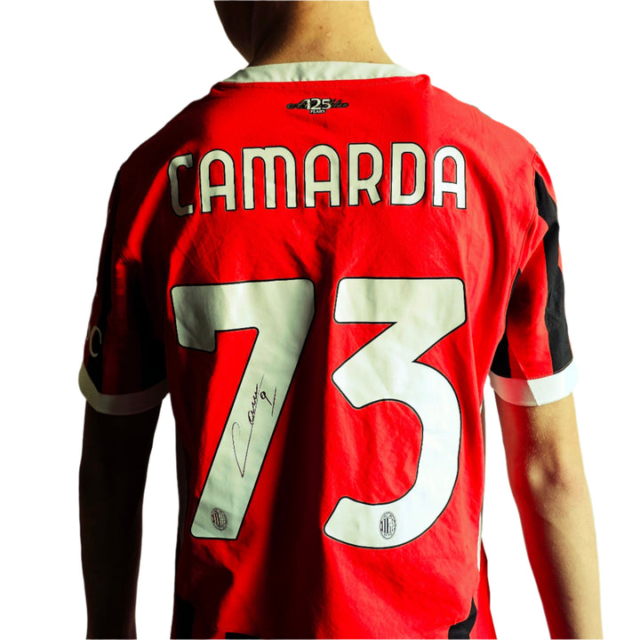 Francesco Camarda 73 AC Milan 2024-2025 | Signed Football Shirt - Walkouts