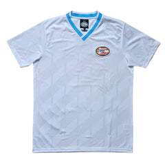 Front view featuring the PSV Eindhoven crest and signature detail on the white football shirt.