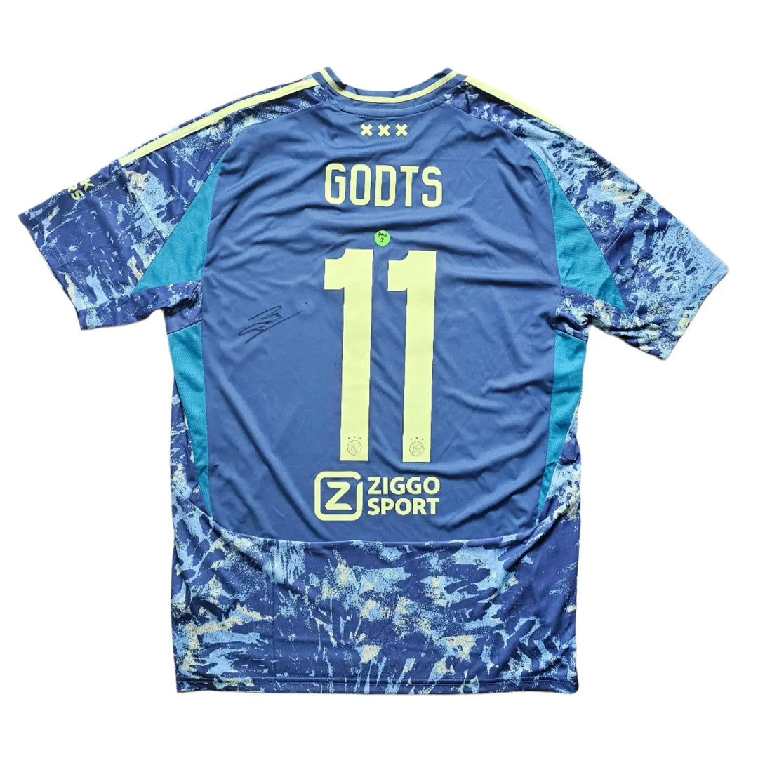 Mika Godts 11 Ajax Signed Away Shirt 2024/25 | Breakout Season - Walkouts