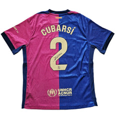 Pau Cubarsi Signed Barcelona Soccer Jersey 2024/25 | LaLiga Champions - Walkouts