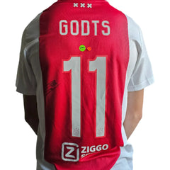 Mika Godts 11 Ajax Signed Football Shirt 2024/25 Fanshop - Walkouts