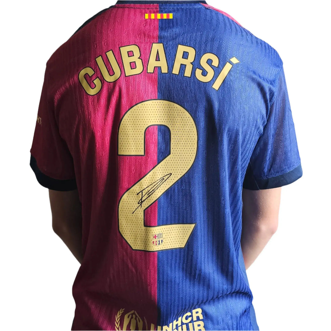Pau Cubarsi Signed Barcelona Soccer Jersey 2024/25 | LaLiga Champions - Walkouts