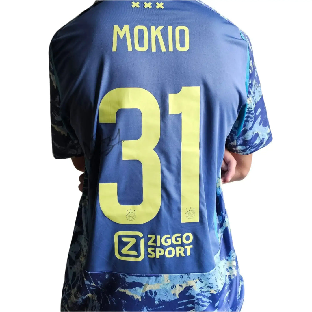 Jorthy Mokio 31 Ajax Signed Football Shirt 2024/25 Away Fanshop - Walkouts