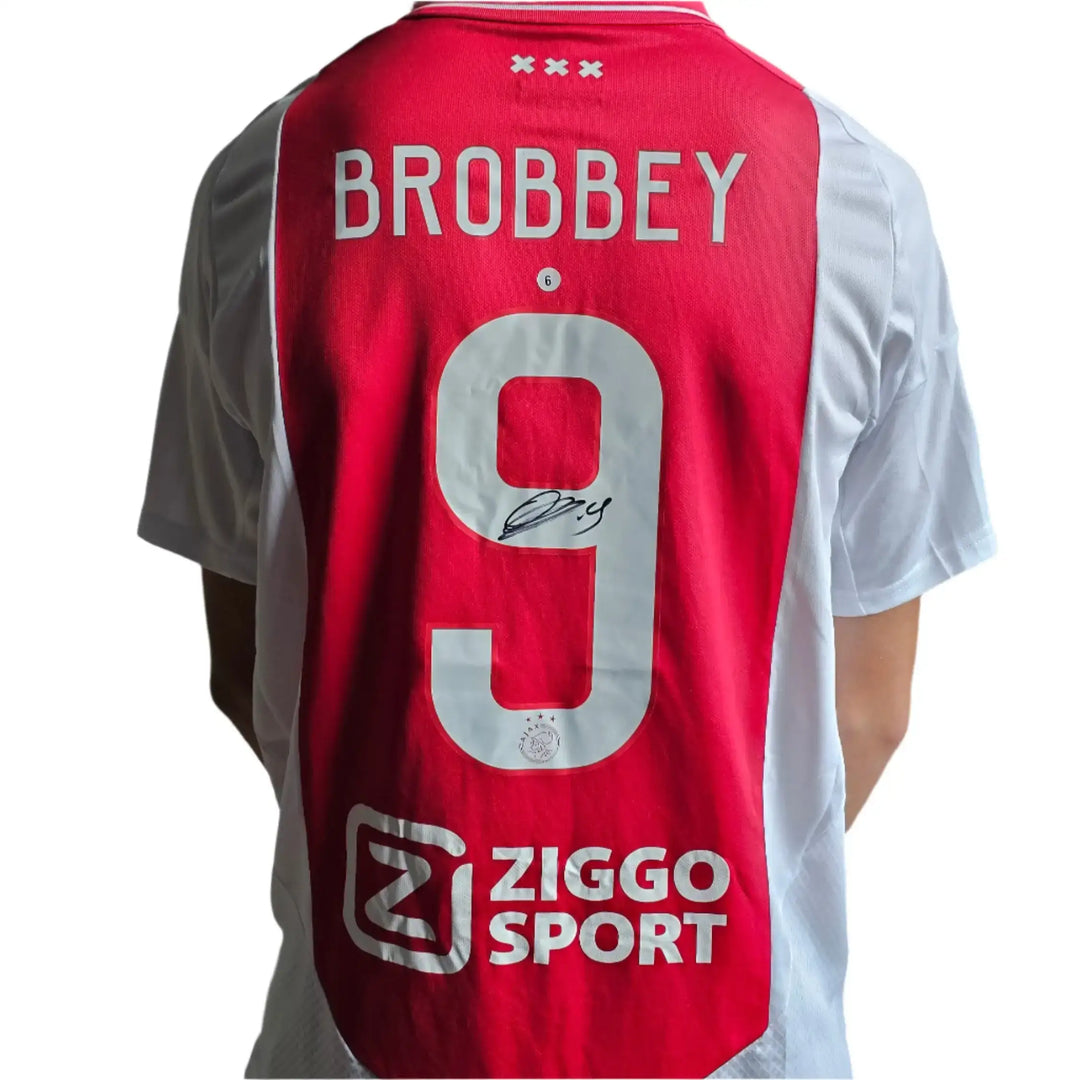 Brian Brobbey Signed Ajax Football Shirt 2024/25 | Photo Proof - Walkouts