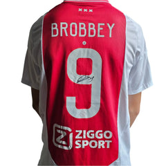 Brian Brobbey Signed Ajax Football Shirt 2024/25 | Photo Proof - Walkouts