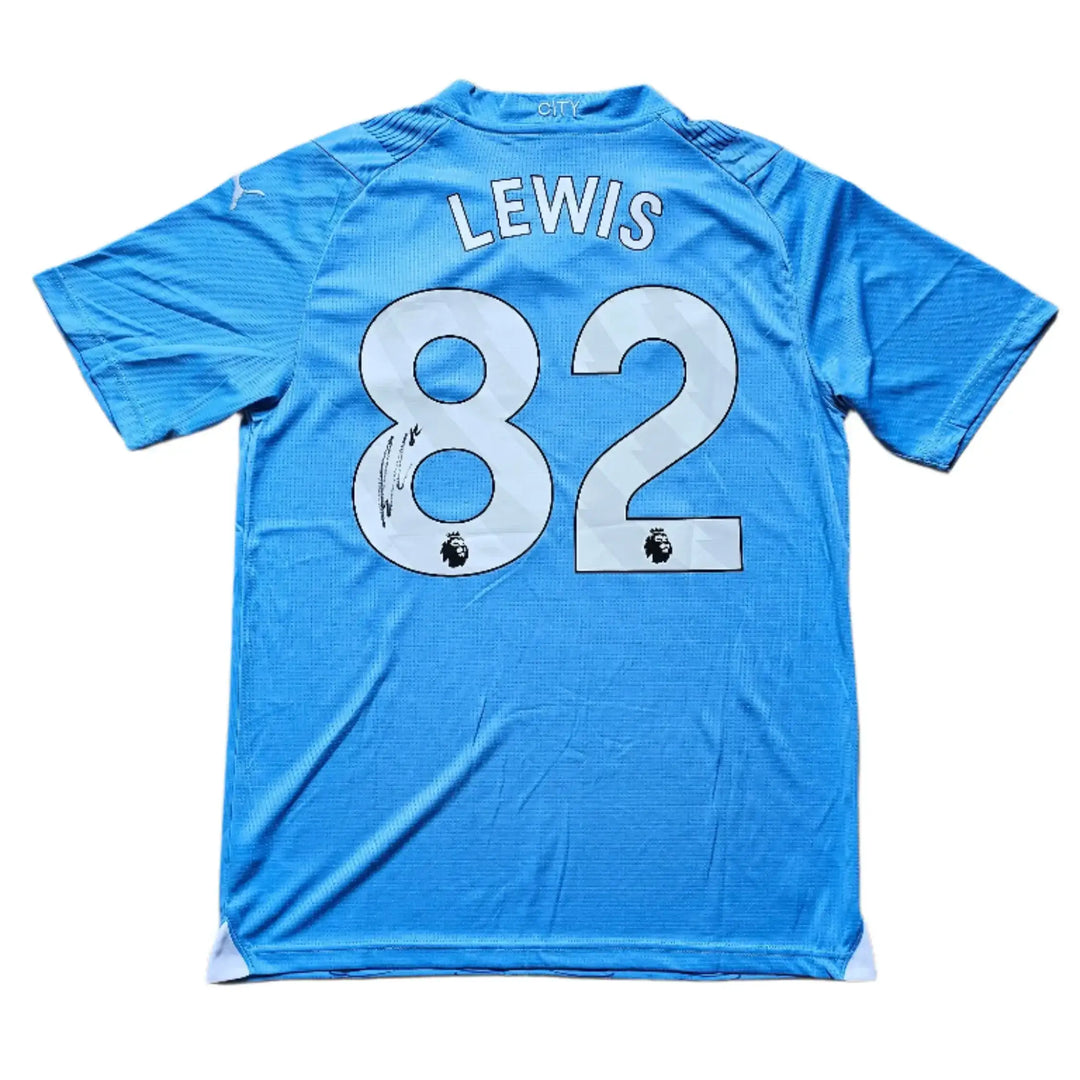 Rico Lewis 82 Manchester City 2023-2024 Signed Football Shirt