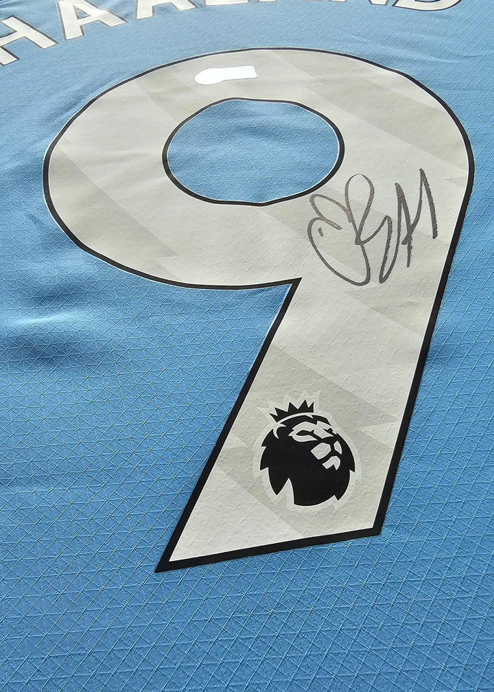 Erling Haaland 9 Manchester City 2024-2025 Signed Football Shirt | Box