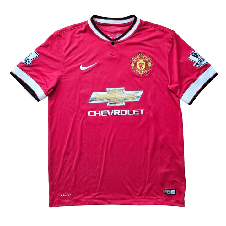 Manchester United shirt in red featuring Chevrolet logo and Nike branding.