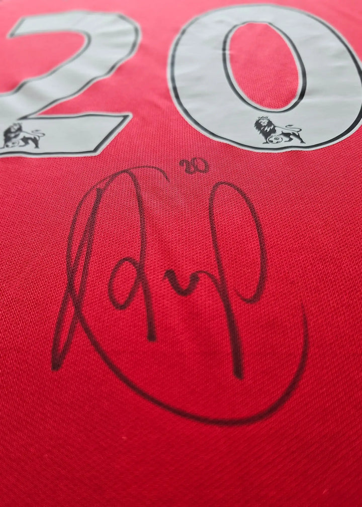 Shirt detail featuring No. 20 and Robin van Persie&