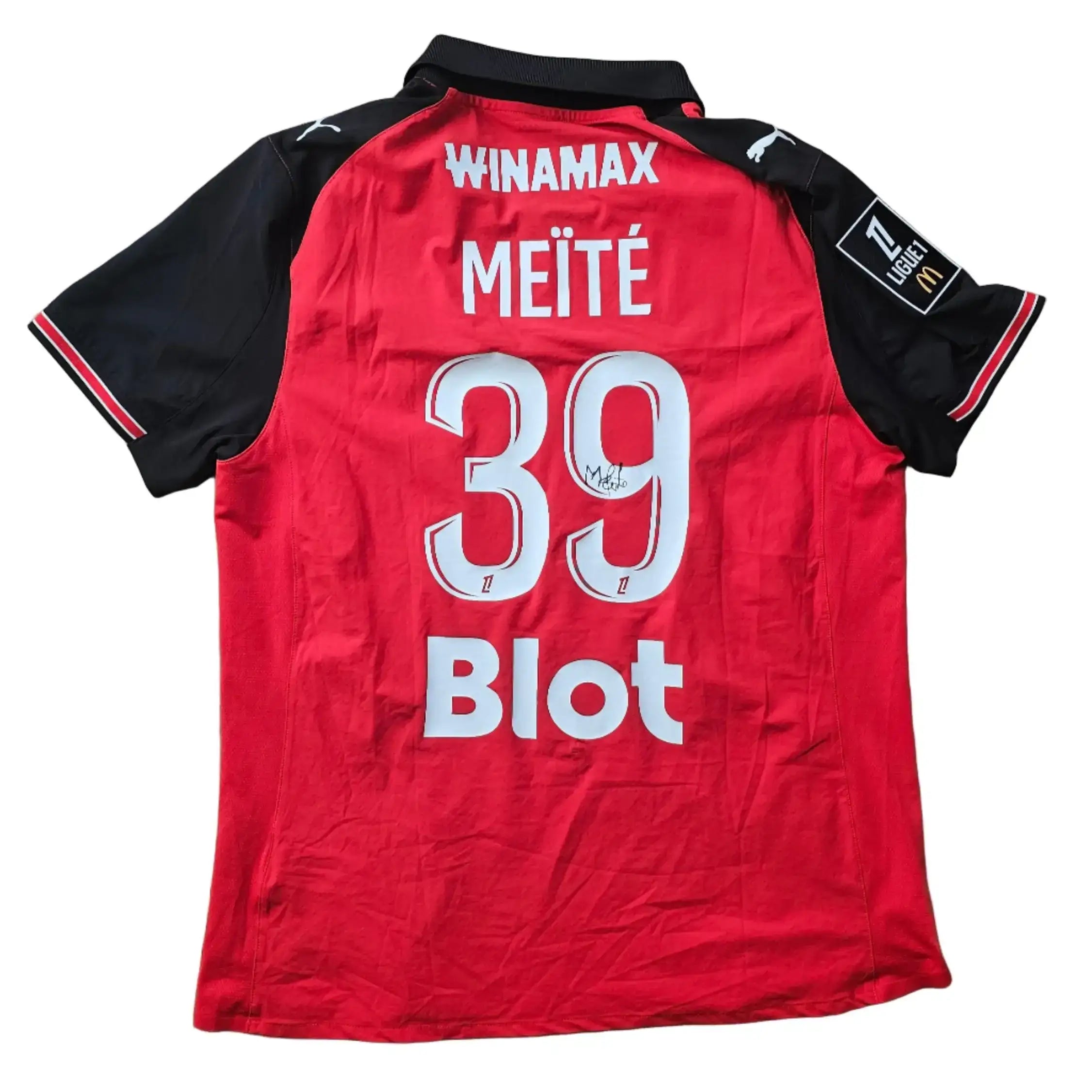 Signed Mohamed Meïté Stade Rennes 2025-26 | Match-Worn — Signature proof