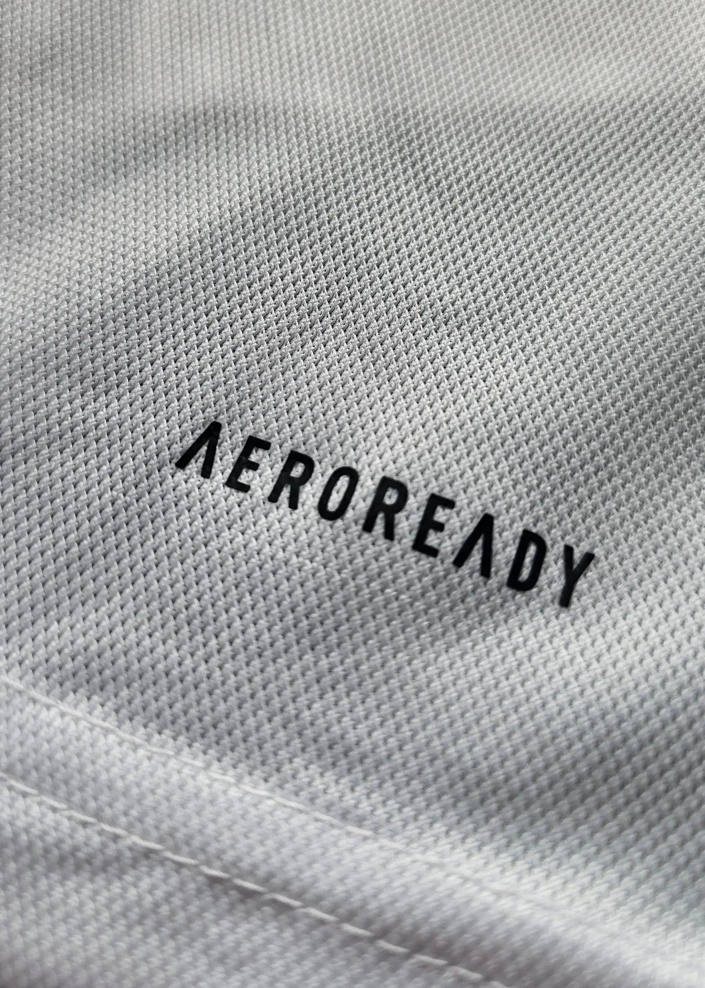 Close-up view showing the 'AEROREADY' wordmark on the fabric.