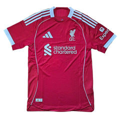 Back view showing L.F.C. crest, standard chartered sponsor, and adidas branding.