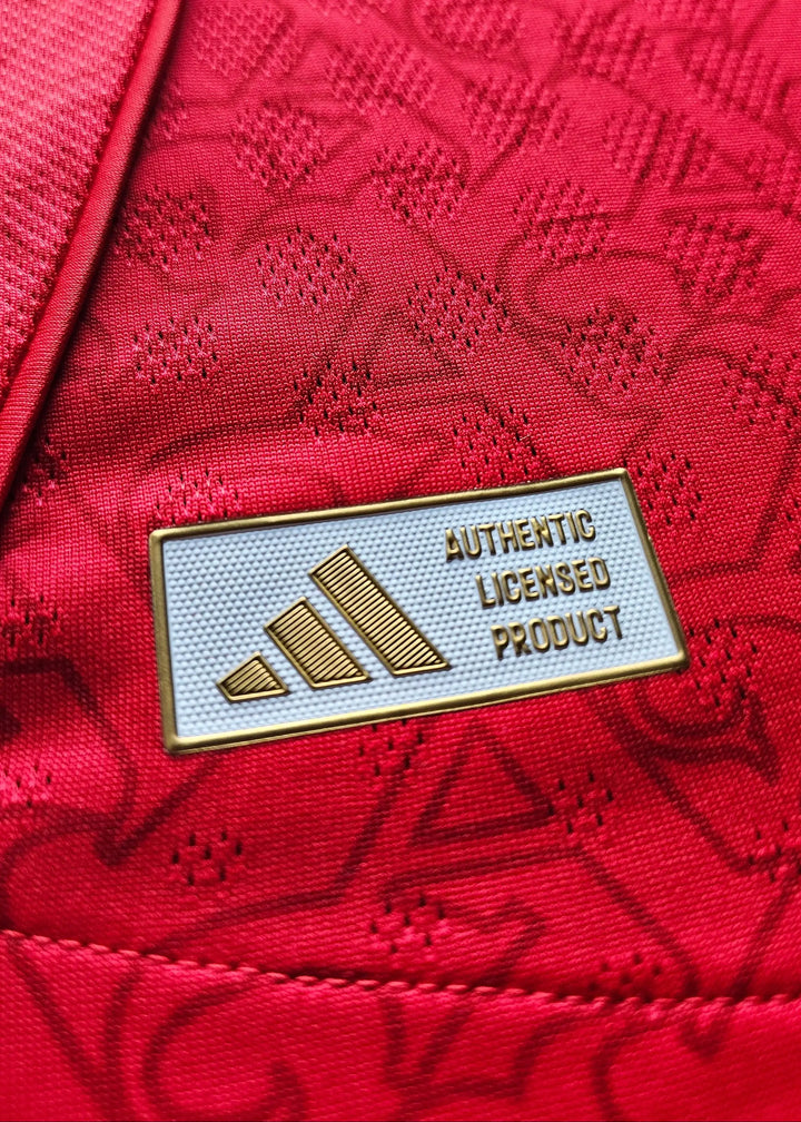 Detail view showcasing the adidas logo and &