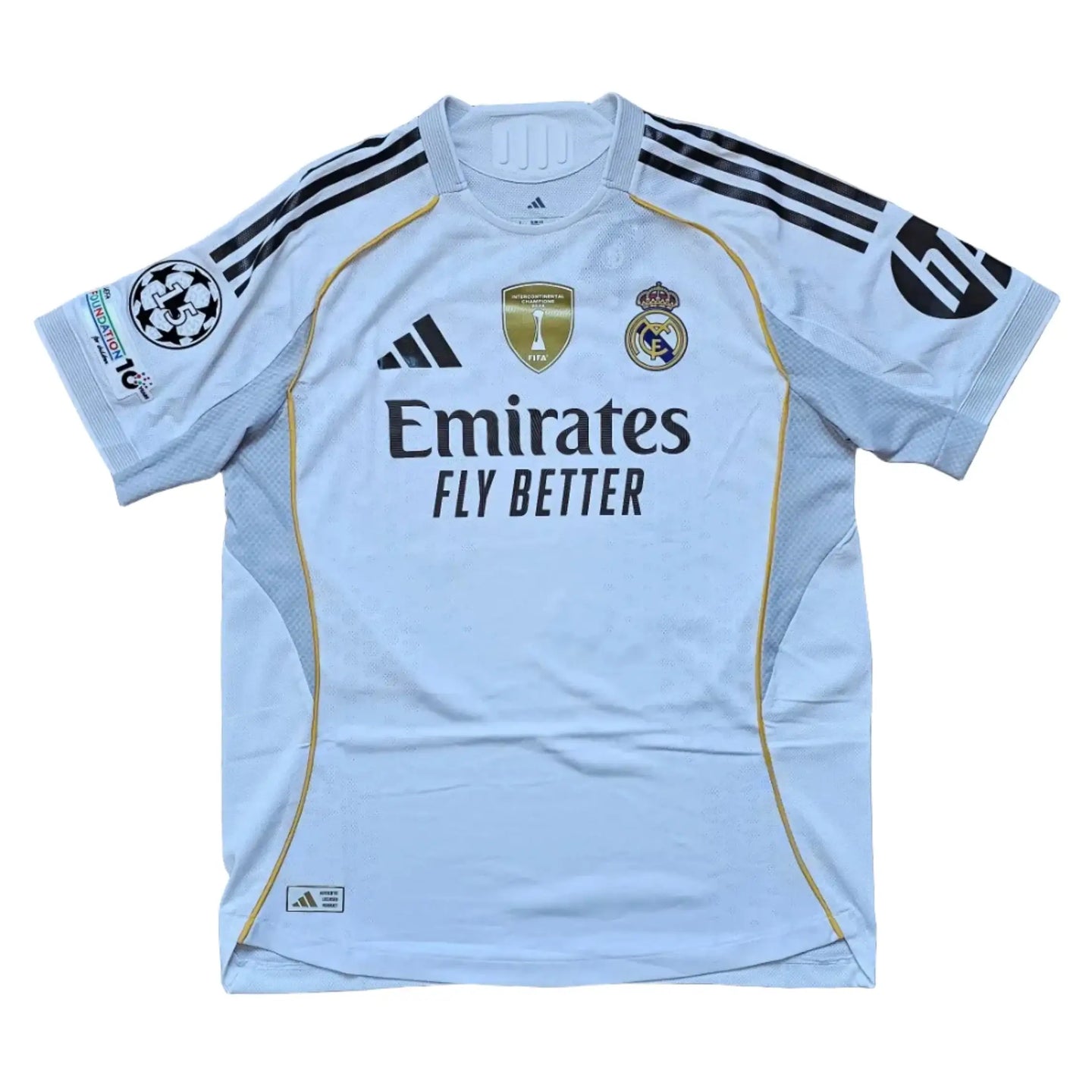Back view showing No. 24, Real Madrid crest, and adidas branding.