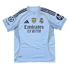 Back view showing No. 24, Real Madrid crest, and adidas branding.