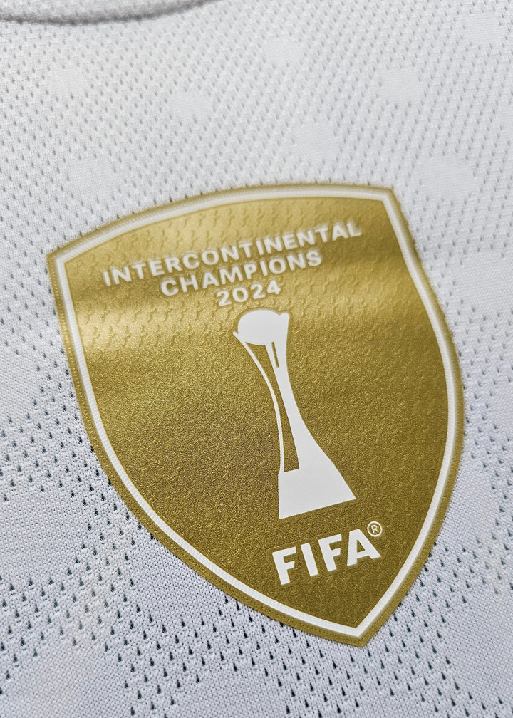 Crest detail featuring Intercontinental Champions 2024 emblem and FIFA logo.