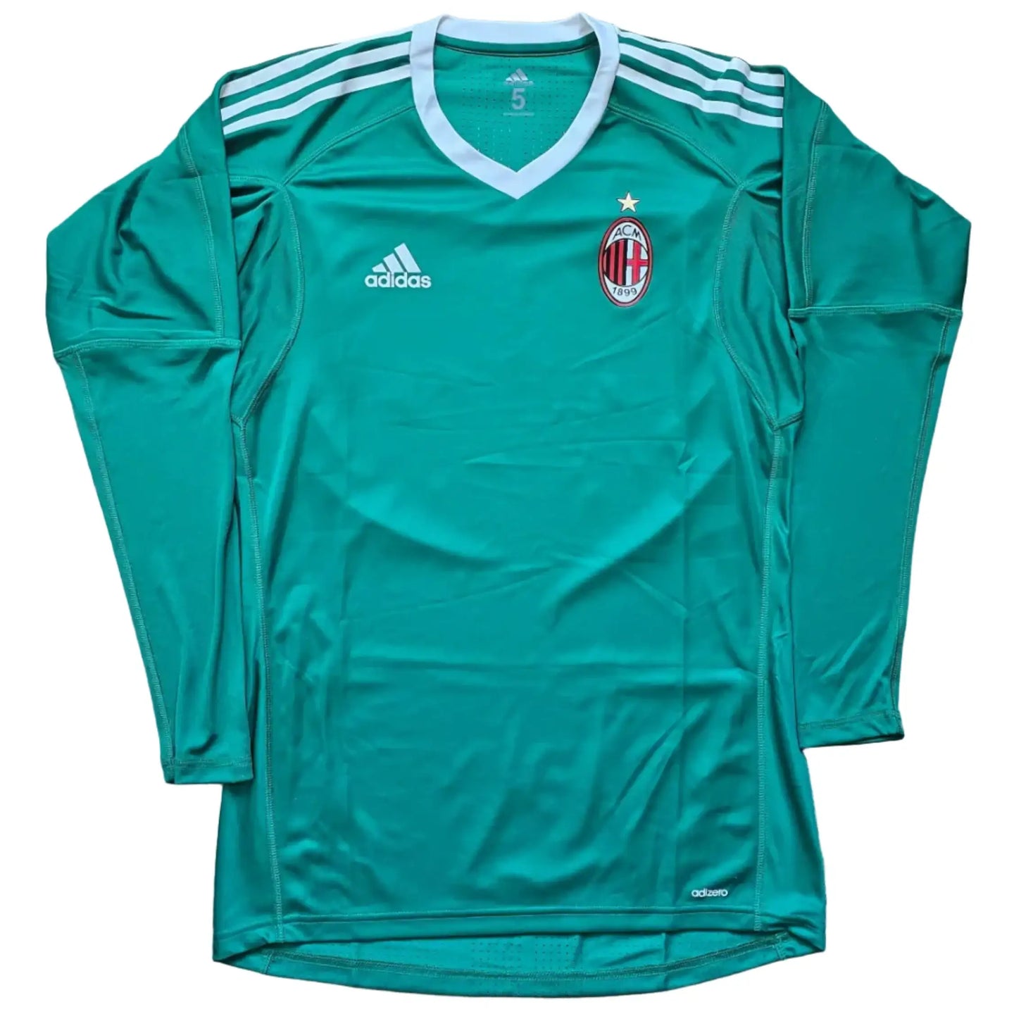 Back view showing No. 5, AC Milan crest, and adidas logo.