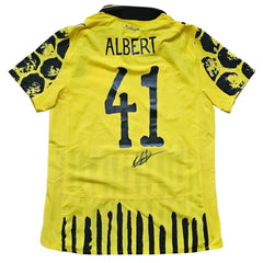 Back view showing player name ALBERT, number 41, and a visible signature.