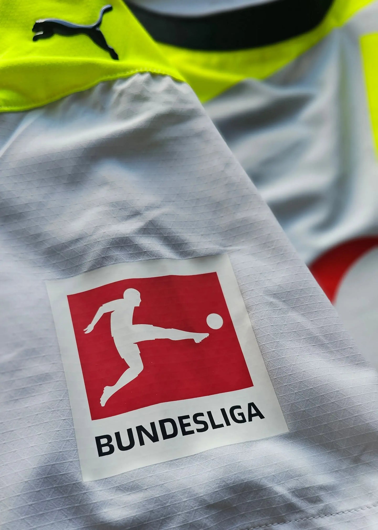 Detail view showing the Bundesliga logo prominently displayed in a red and white design.