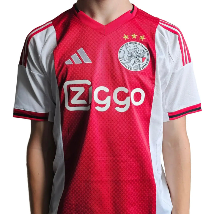 Back view showing No. 48 and Ajax crest with three stars and Ziggo sponsor.