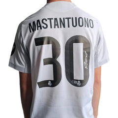Back view showing name 'MASTANTUONO', No. 30, and a visible signature.