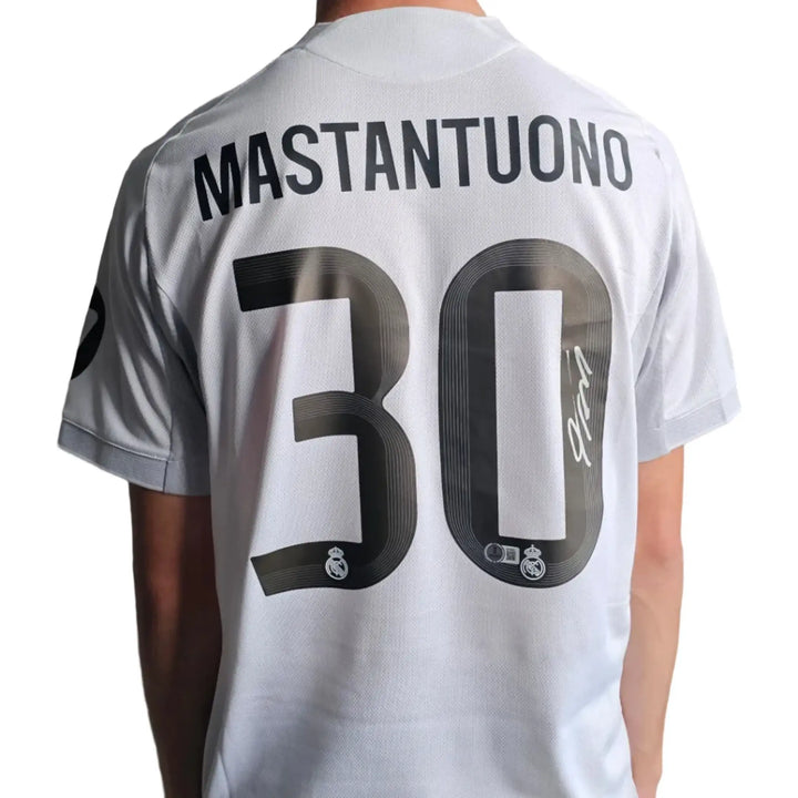 Back view showing name 'MASTANTUONO', No. 30, and a visible signature.