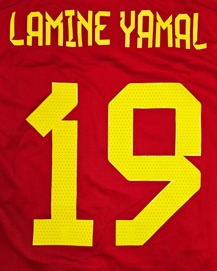 Lamine Yamal 19 Spain 2024 - Signed Soccer Shirt | National Debut Season - Walkouts