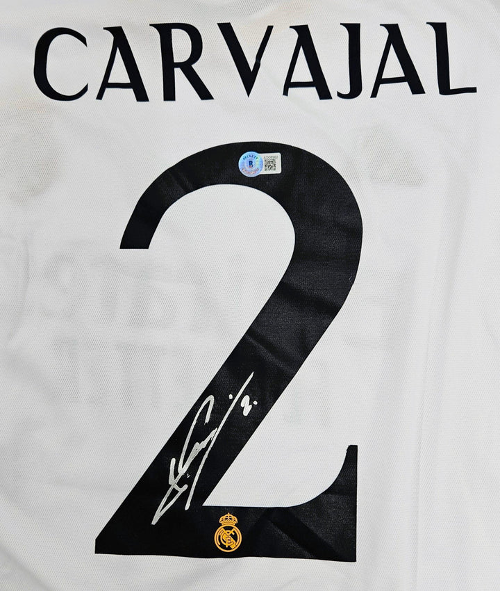 Daniel Carvajal 2 Real Madrid 2023-2024 - Signed Soccer Shirt | First Ever Beckett - Walkouts