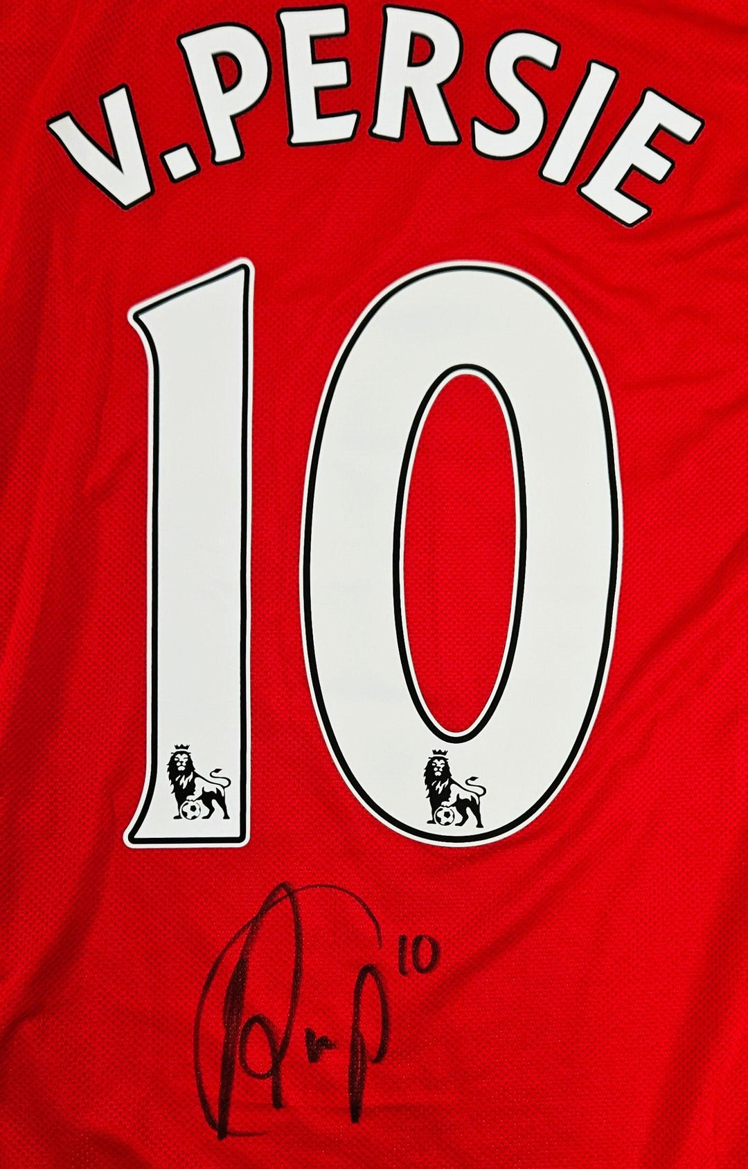 Robin van Persie 10 Arsenal 2011-2012 - Signed Soccer Jersey | Premier League Top Scorer - Walkouts