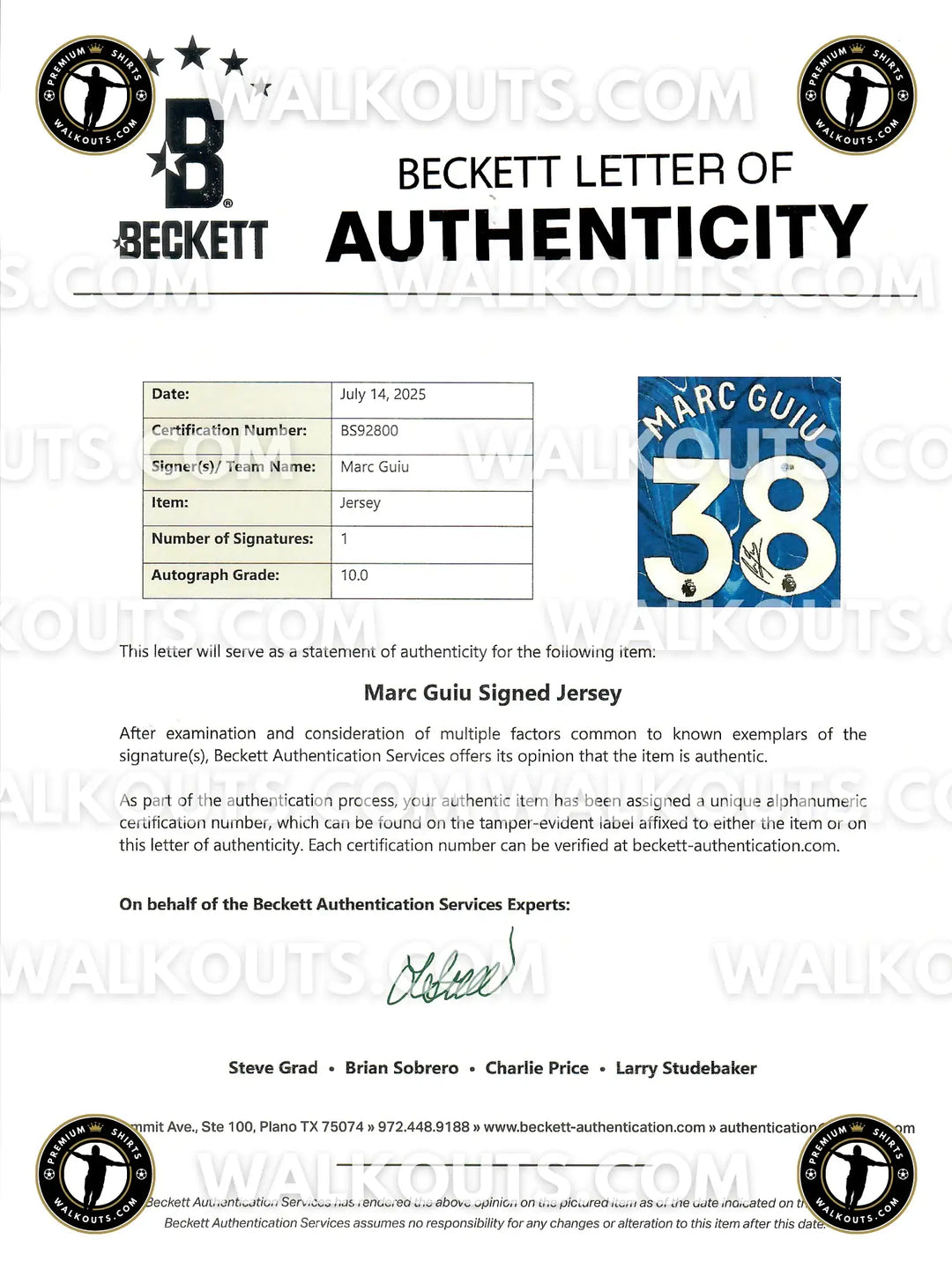 Marc Guiu Paz 38 Chelsea 2024-2025 Signed Football Shirt | Chelsea's Spanish Star