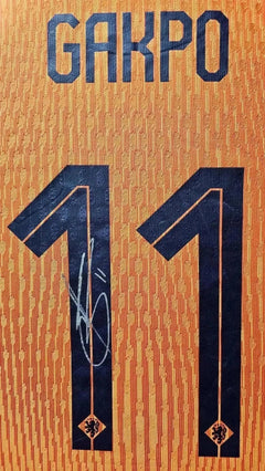 Cody Gakpo 11 Holland Euro 2024 - Match Worn Shirt Signed | Top Scorer - Walkouts